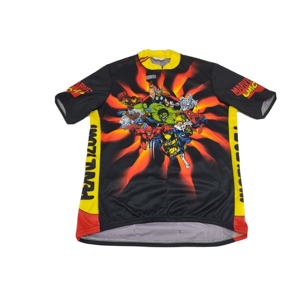 Vtg USA Pearl Izumi‎ Marvel Super Heros Cycling Jersey Mens Size XL 90s Shirt